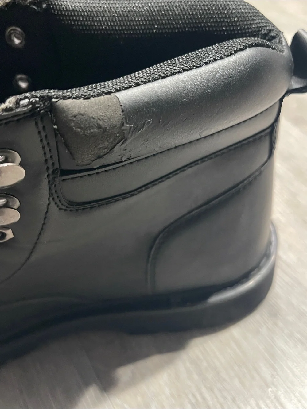 Men's Black Rugged Lace-Up Work Boots